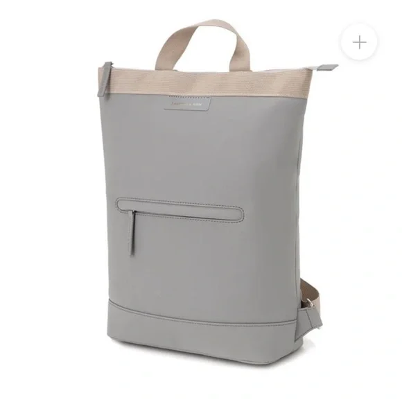 Scandinavian leather Gray Backpack for Women kapten and son - Picture 3 of 7